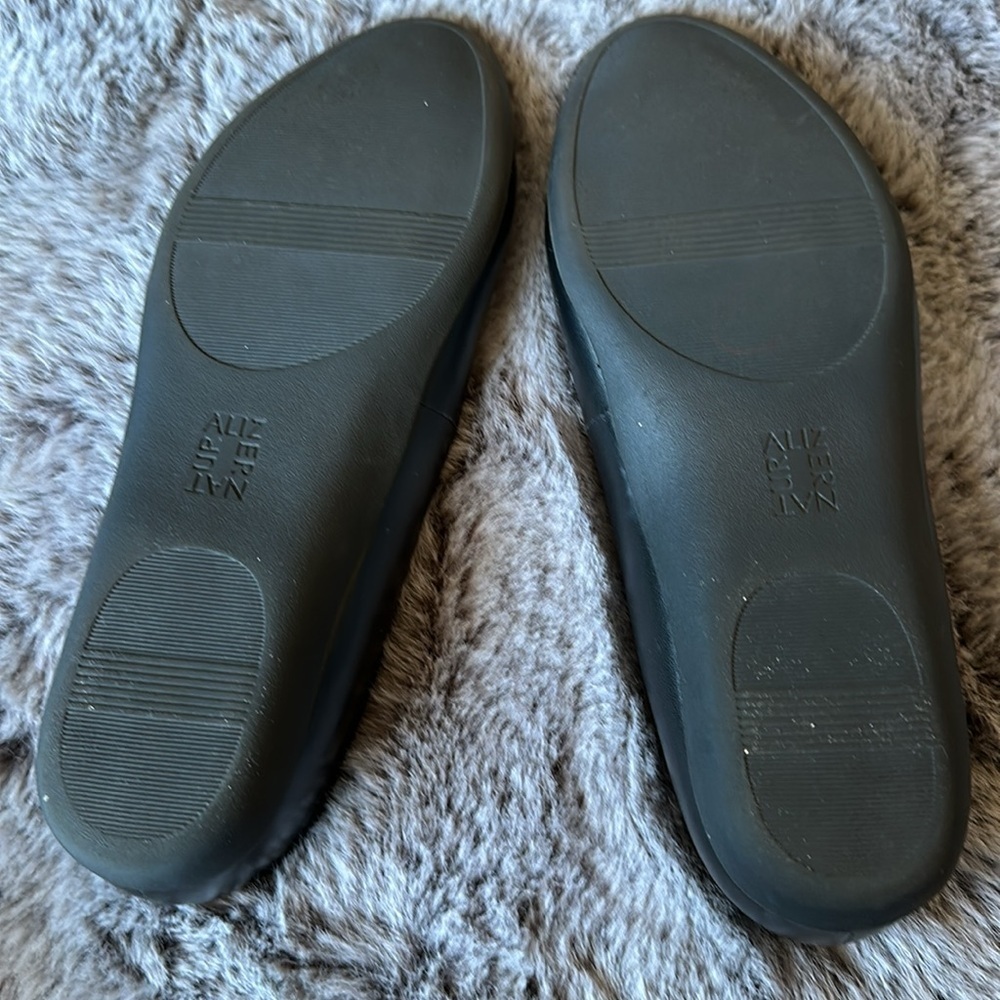 Naturalizer Vivienne Ballet almond pointed Flat black leather size 7.5 - Picture 5 of 6